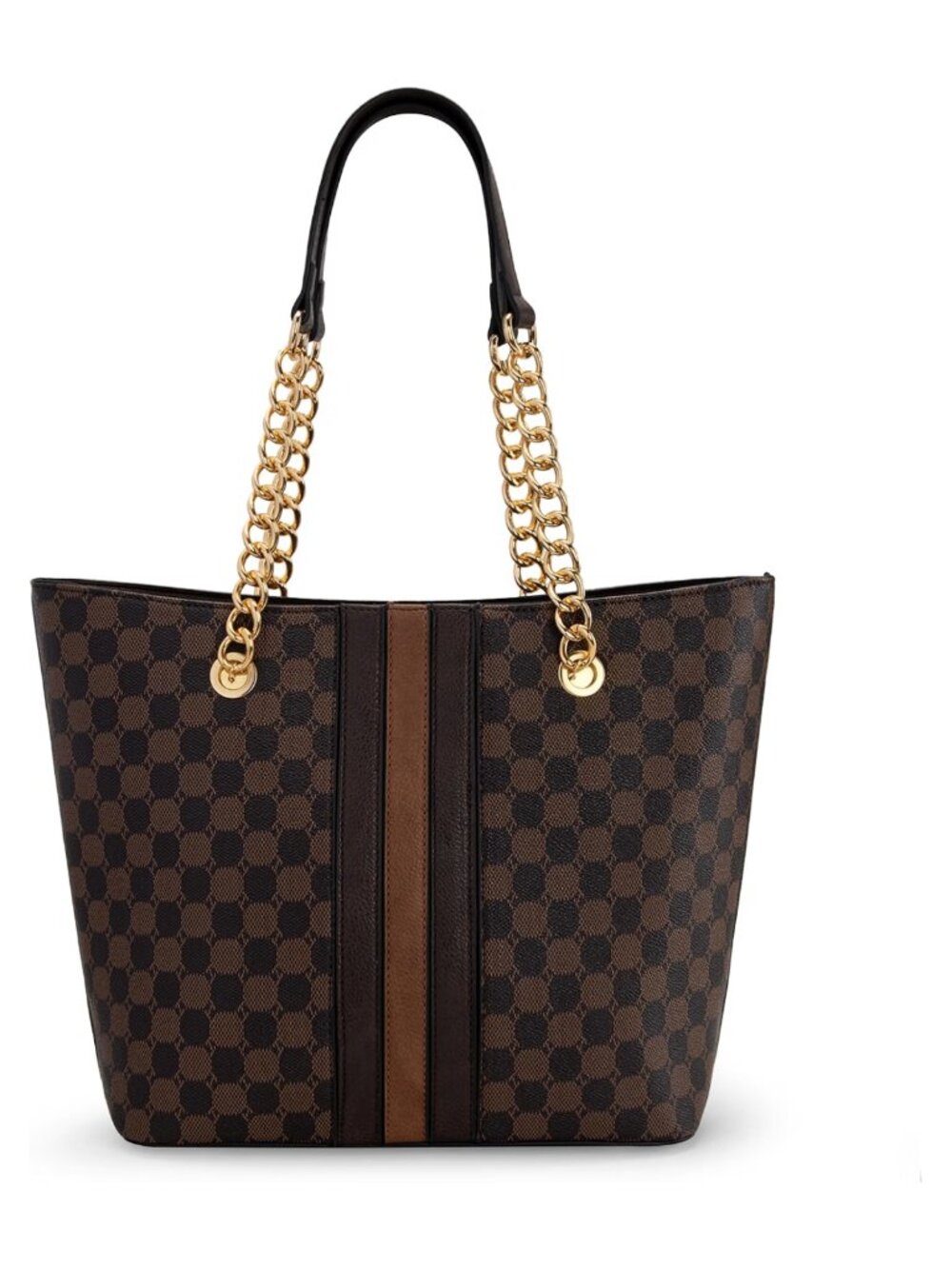 Montana West Faux Leather Chain Top-Handle Satchel Tote Crossbody Travel Bag